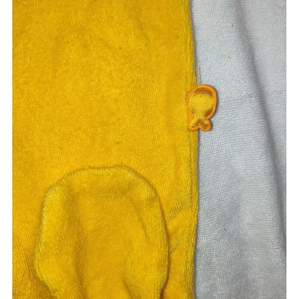 Vtg Carter's Goldfish Terry Cloth Footed Sleeper Baby 6 9 Mos Yellow Fish Unisex